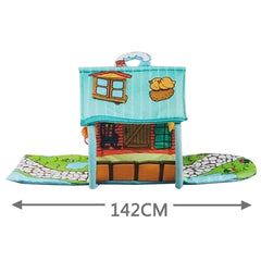 3-in-1 Happy Space Convertible Play Mat | Play Gym with House & Hanging Toys