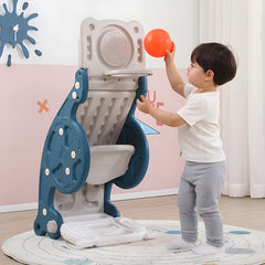3-in-1 Kids Rocking Horse | Slide | Basketball Hoop | Sports Toy