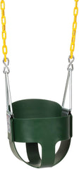 High Back Bucket Swing with Coated Metal Chain