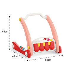 Huanger 2-in-1 Piano Play Mat & Walker | Red