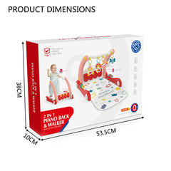 Huanger 2-in-1 Piano Play Mat & Walker | Red
