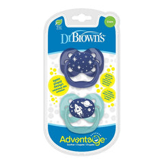 Dr. Brown's - Advantage Pacifier - Stage 1, Blue Space, 2-Pack
